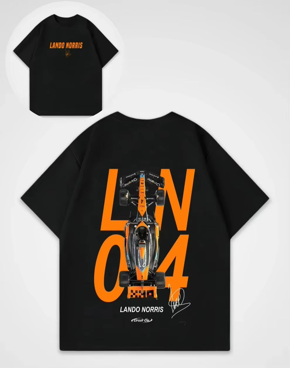 Lando Norris Graphic Tee - Y2K Retro Racing Shirt | Oversized Unisex 100% Cotton Top for Men & Women of 2025 Latest Summer