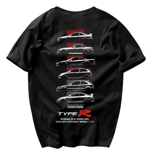 Men'S and Women'S T-Shirt JMD Culture Short Sleeve  Faith TYPER Modified Car NSX Civic DC2 Red Head Culture S2000 Fit