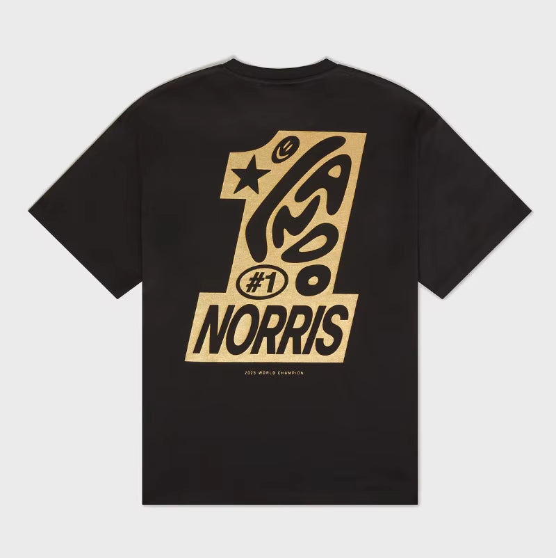 2026 New LN1 Grandstand'25 Jersey Lando Norris Extreme Sports Breathable Pure Cotton Fashion Casual Short Sleeved Sweatshirt