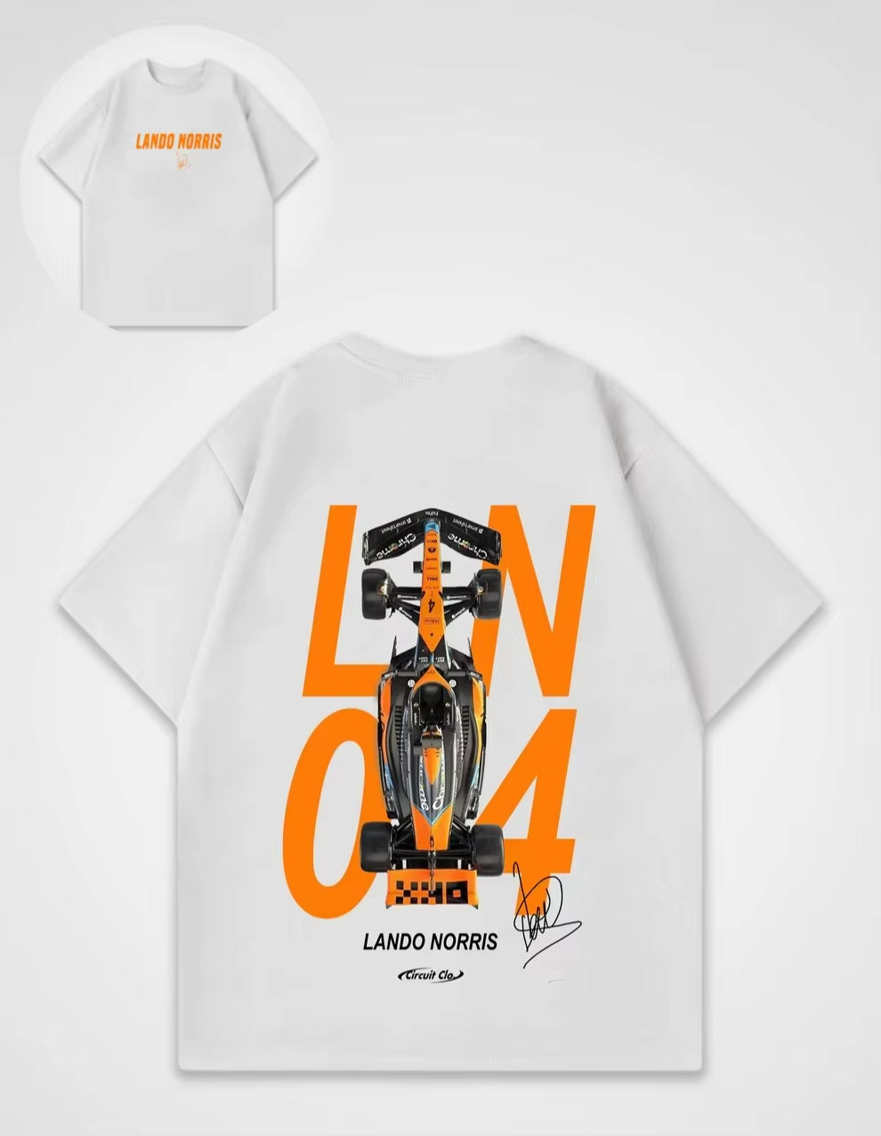 Lando Norris Graphic Tee - Y2K Retro Racing Shirt | Oversized Unisex 100% Cotton Top for Men & Women of 2025 Latest Summer