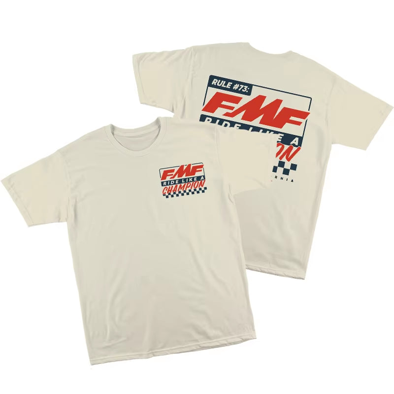 2025 Men'S T-Shirt Women'S RULE # 73 TEE FMF Racing T-Shirt Cotton Retro Short Sleeved T-Shirt Men'S Top Street Wear T-Shirt